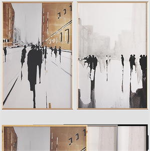 Canvas painting with frame 044